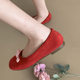 Fashion Retro French Blue Shallow Flat Shoes Women's 2024 New Summer Slip-on Soft Bottom Mary Jane Shoes