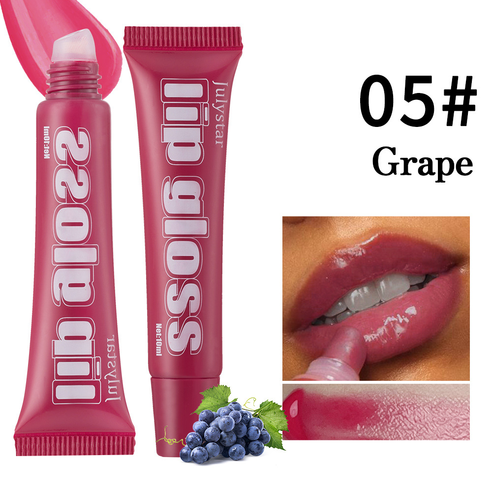 Julystar's best-selling Lip Moisturizing Fruit-flavored Lip Gloss 4-tube Set, Lip Gloss Moisturizing and Hydrating Lip Oil Makeup undefined