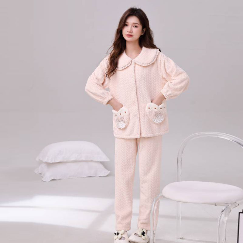 Nine-tailed fox water ripple jade cabbage princess velvet jacquard new home clothing snow velvet women's velvet pajamas generation hair