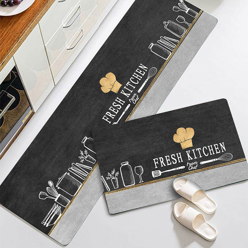 absorción de agua especial alfombra de cocina antideslizante a prueba de aceite resistente a la suciedad a prueba de agua absorción de aceite alfombra doméstica alfombra de puerta alfombra