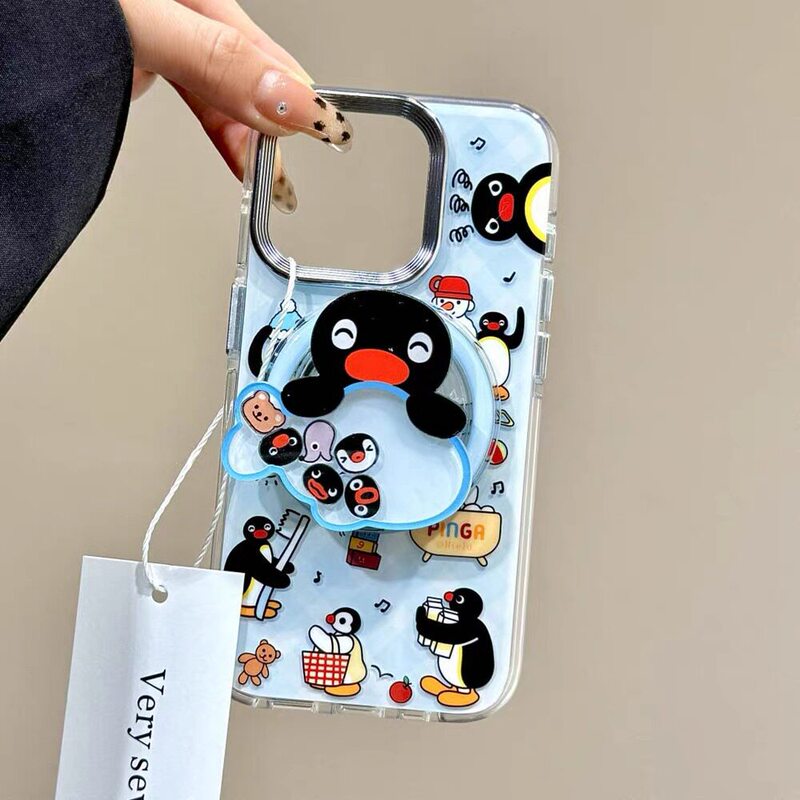 Cute little penguin illustration suitable for Samsung s26ultra phone case s24+s25fe magnetic s22/s23/a57 Cute little penguin illustration suitable for Samsung s26ultra phone case s24+s25fe magnetic s22/s23/a57