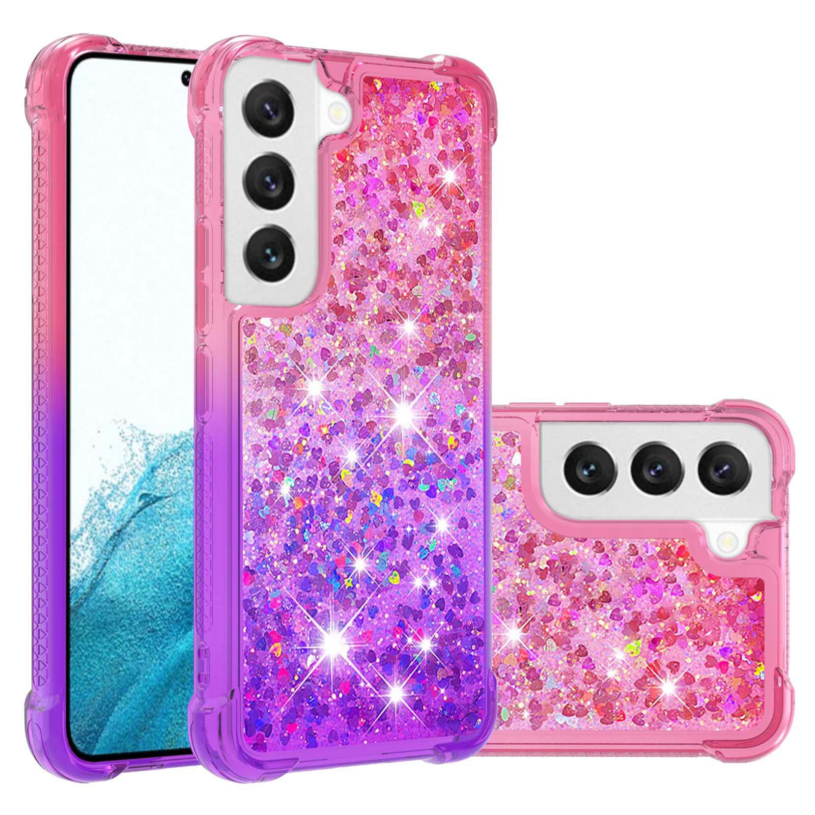 Suitable for Samsung A26 four-corner drop-resistant gradient quicksand glitter phone case A03S/A24 protective cover
