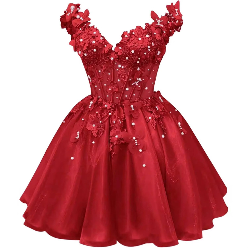 Graduation Gown V-Neck Short Ball Gown Tulle Birthday Celebration 18-Year-Old Coming-Of-Age Dress Female Adult Ceremony Scene Outfit Graduation Gown V-Neck Short Ball Gown Tulle Birthday Celebration 18-Year-Old Coming-Of-Age Dress Female Adult Ceremony Scene Outfit