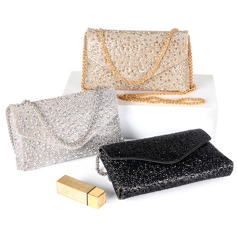 Cross-Border Spot Princess Bag, High-End Diamond-Encrusted Small Square Bag, Dionsi One-Shoulder Cross-Body Armpit Bag, European and American Light Luxury Banquet Bag