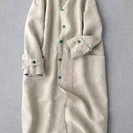 品牌专柜撤货女装文艺亚麻长袖风衣宽松条纹外套长款休闲百搭上衣