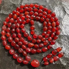 批發阿拉善戈壁原石瑪瑙紅色108顆佛珠配飾