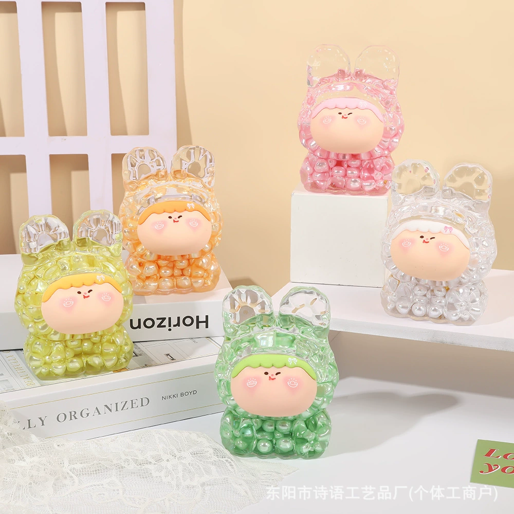 Big Mac cute Lilith doll bursting colorful beans into oil quicksand creative ornaments live broadcast pairs blind box