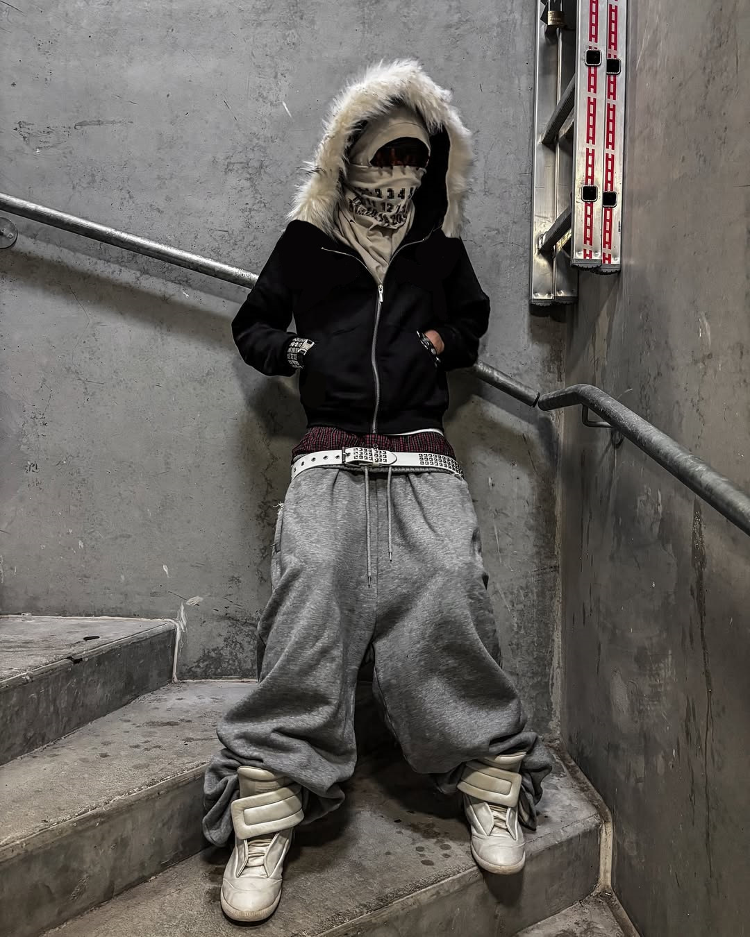 Y2K High Street American Style Fur Collar Printed Hooded Zipper Cardigan Sweatshirt For Men Autumn Winter Design Jacket_voghion.com