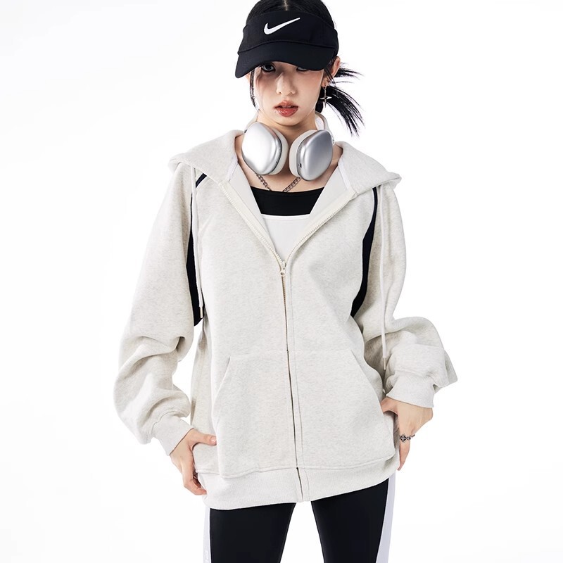 National Fashion American Retro Heavy Hooded Sweater Cardigan Men's and Women's Loose All-match Casual Jacket Autumn New Fashion National Fashion American Retro Heavy Hooded Sweater Cardigan Men's and Women's Loose All-match Casual Jacket Autumn New Fashion
