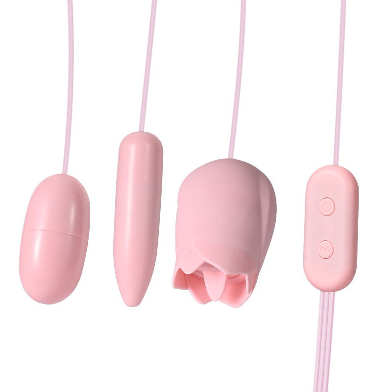 Productos femeninos juguetes sexuales control remoto chupar huevo de doble salto lengua lamir tres saltos fuerte choque femenino masturbador en el cuerpo