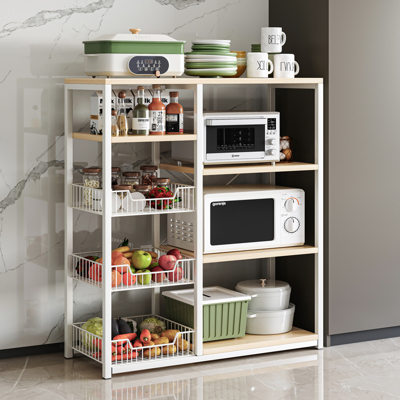 Gabinete de cocina de piso de múltiples capas del Gabinete de almacenamiento del hogar multi-funcional de Pared integrado aparador gabinete Gabinete