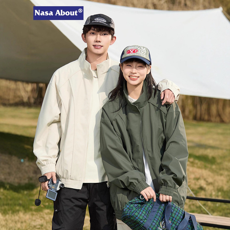 Nasa Stand Collar Jacket Men's Spring and Autum Loose Assault Top American Simple Splicing Trendyy Pilot Jacket Nasa Stand Collar Jacket Men's Spring and Autum Loose Assault Top American Simple Splicing Trendyy Pilot Jacket