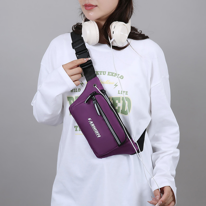多功能便携运动腰包户外骑行跑步贴身胸包男女时尚手机单肩斜挎包|undefined