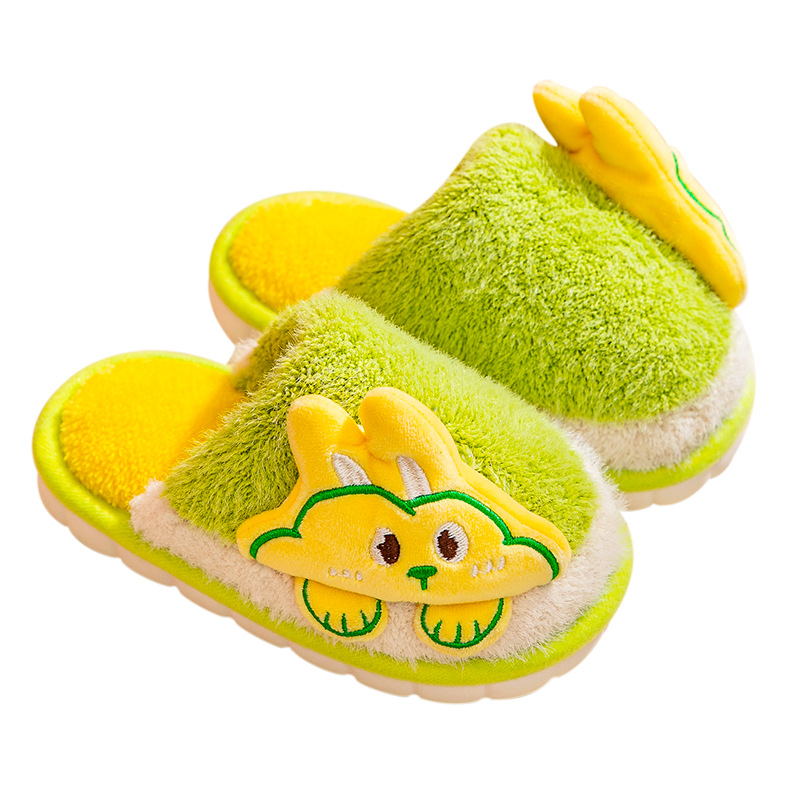 Niños nuevo piso zapatillas de invierno niñas niños medianos y grandes niños lindo bebé interior hogar grueso Fondo Zapatillas de algodón