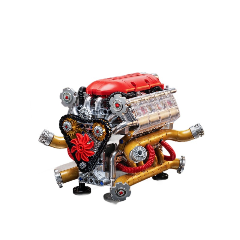 MG71 simulación de motor de bloque V8 motor mecánico motor eléctrico modelo mecánico juguete