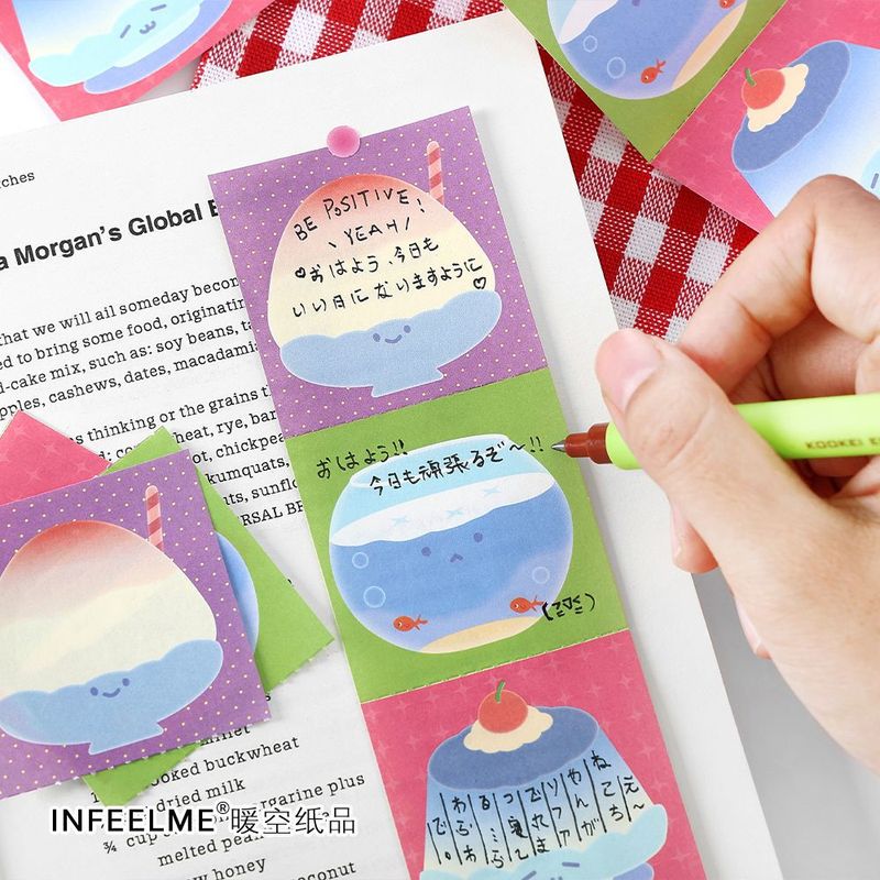 インフィール・ミー グルメストリートシリーズ 書き物用紙 メモ帳 日本食ハンドブック メッセージデコレーション素材紙|undefined