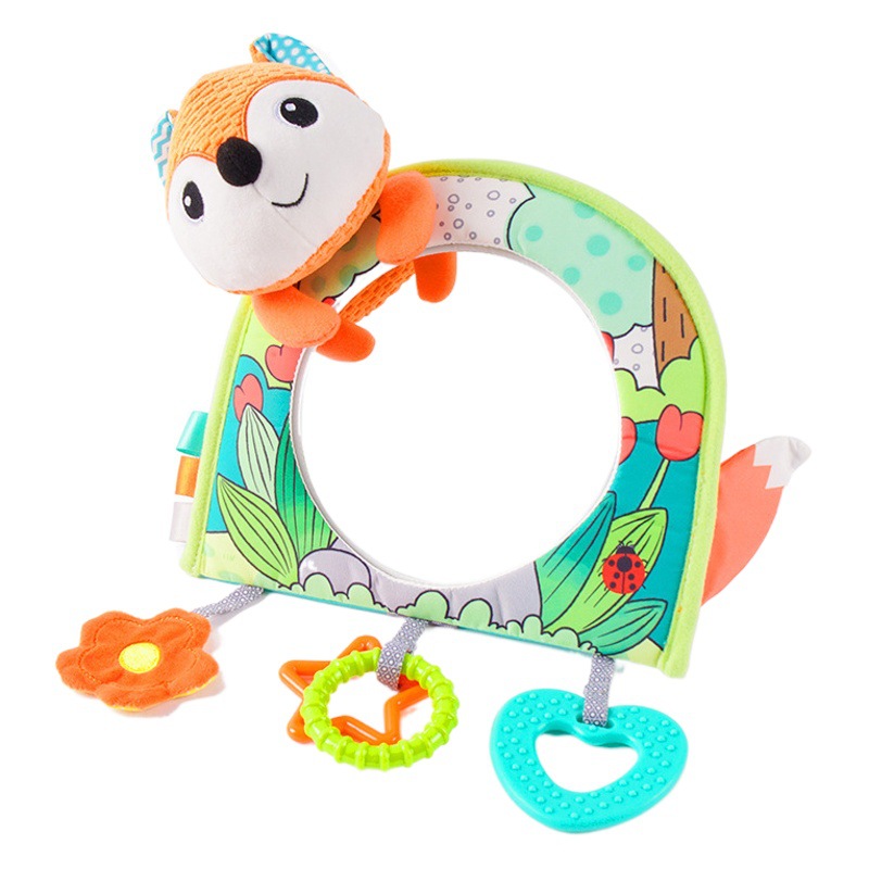 Sozzy nuevo recién nacido Hahaha espejo adornos bebé regalo coche espejo retrovisor bebé coche colgando calmante Juguetes