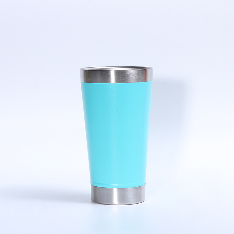 Brasil 20oz taza de cerveza de acero inoxidable al aire libre de coches de plástico taza de coche portátil auto-contenido botella abridor de vacío taza
