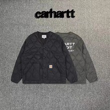现货秒发卡哈特carhartt机行棉衣夹克无领 开衫棉服古着外套情侣