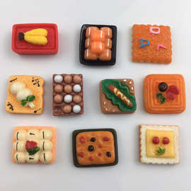 新款鸡蛋筐面包树脂卡通仿真食玩diy奶油胶手机壳收纳盒贴片批发