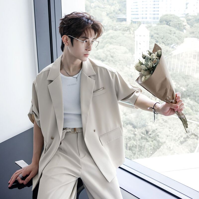 Men's 2026 Designer Summer Half-Sleeve Suit Set Men's Style Top