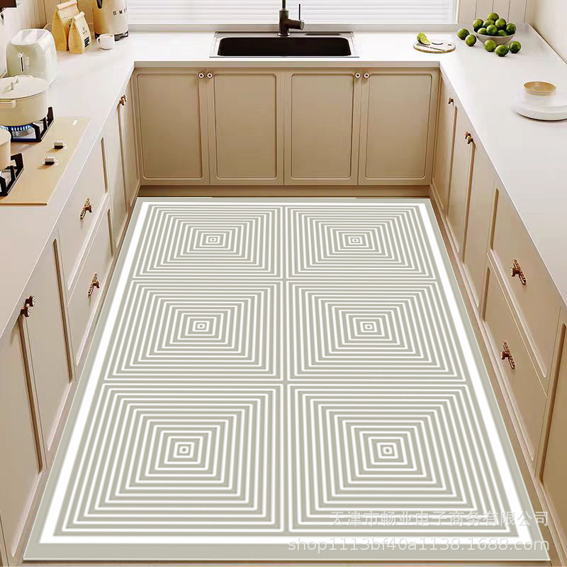 Pvc Floor Mat Wipeable Full Balcony Waterproof Anti-Fouling Floor Leather Carpet Kitchen Leather Oil-Proof No-Wash Floor Mat Pvc