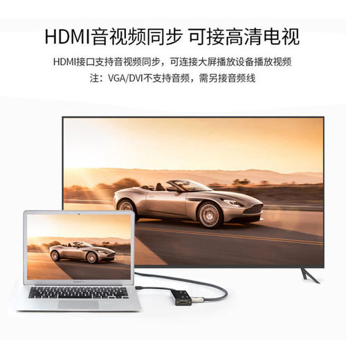 Lightning to HDMI VGA DVI Tri-in-One Adapter for Laptops High Definition Video Switcher
