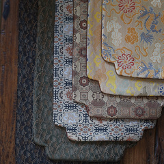New style new Chinese brocade dry tea mat and wind Zen table flag cotton linen printed countryside tablecloth fabric tea cup pad 