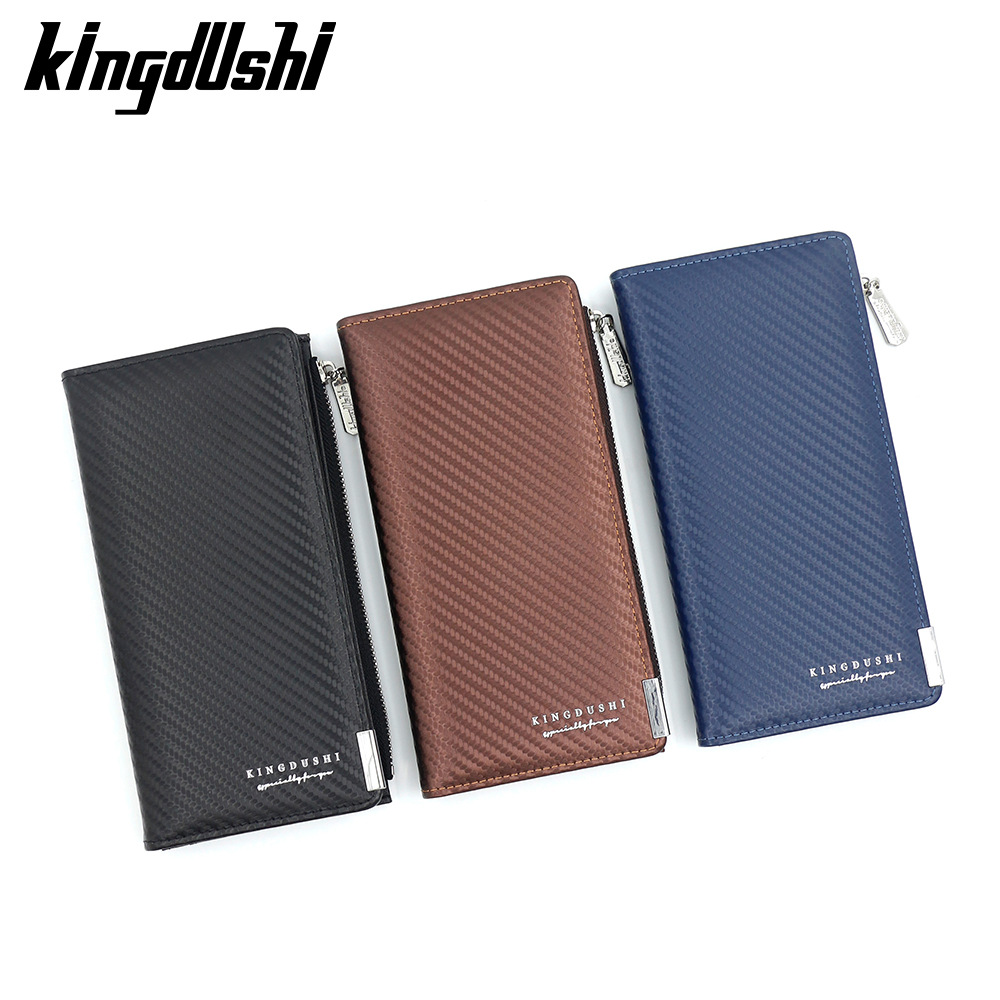 Nuevo tipo de cartera larga para hombres retro multifuncional europea y americana tarjeta multifuncional cartera pu simple cartera de hombres al por mayor
