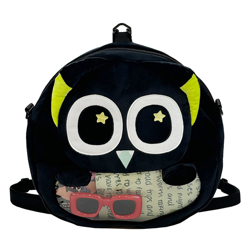 Nuevos bolsos infantiles transfronterizos otoño e invierno peluche padres e hijos mochila de niña gran capacidad mochila de niña linda