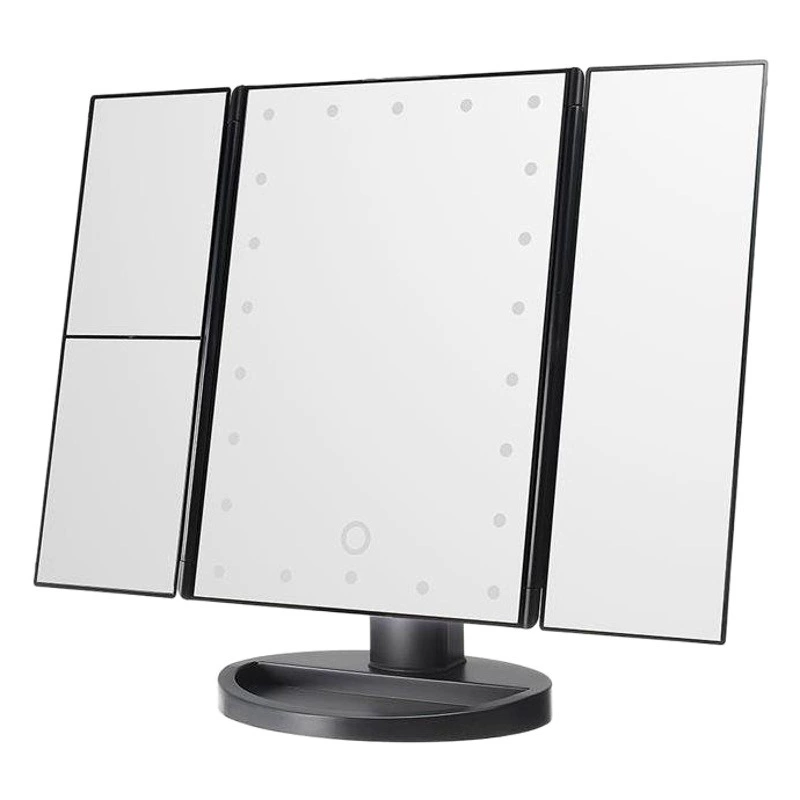 Светодиодное зеркало для макияжа складное светящееся зеркало настольное портативное складное зеркало для макияжа с подсветкой