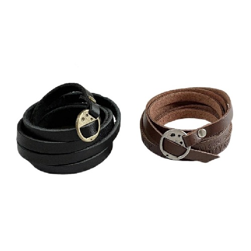 Vintage Western Style Layered Punk Choker Necklace with Desolate Theme Letter Leather Waist Chain