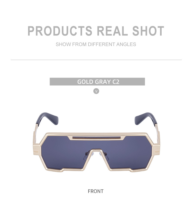 Steampunk One Piece Irregular Sunglasses For Men And Women_voghion.com
