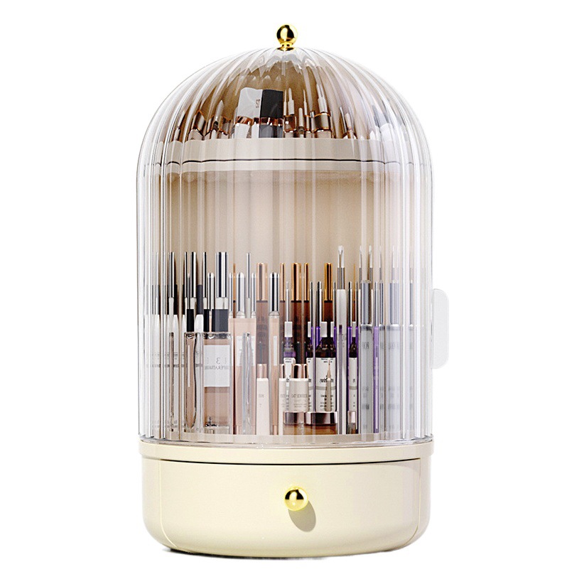 Organizador Giratorio para Brochas de Maquillaje, Almacenamiento para Cosméticos de Escritorio, a Prueba de Polvo, para Labiales, Organizador Giratorio para Cosméticos