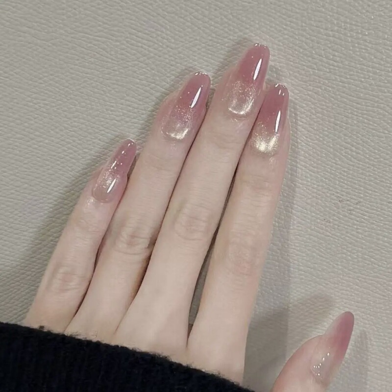 [Powder Beauty] Autumn and Winter Cute Gentle Whitening Wearable Nail Art Patch 10 Pieces