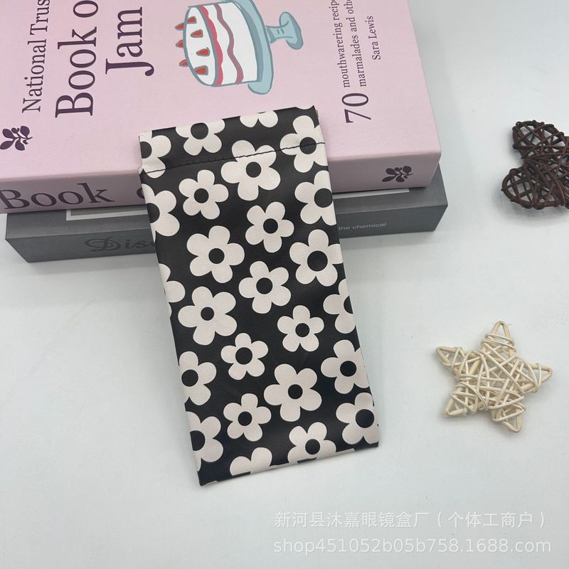 弹片卡通眼镜袋便携印花近视太阳镜眼镜可爱卡通自动闭合束口袋|undefined