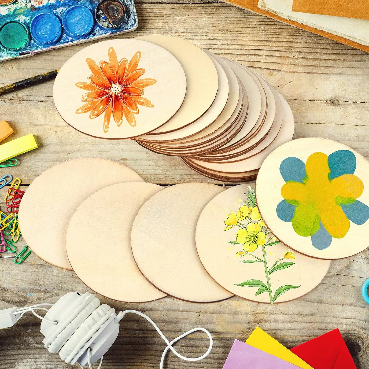 Tongxubei домашние декоративные бревна детские дий рисовальные доски подставки деревянные поделки круглый