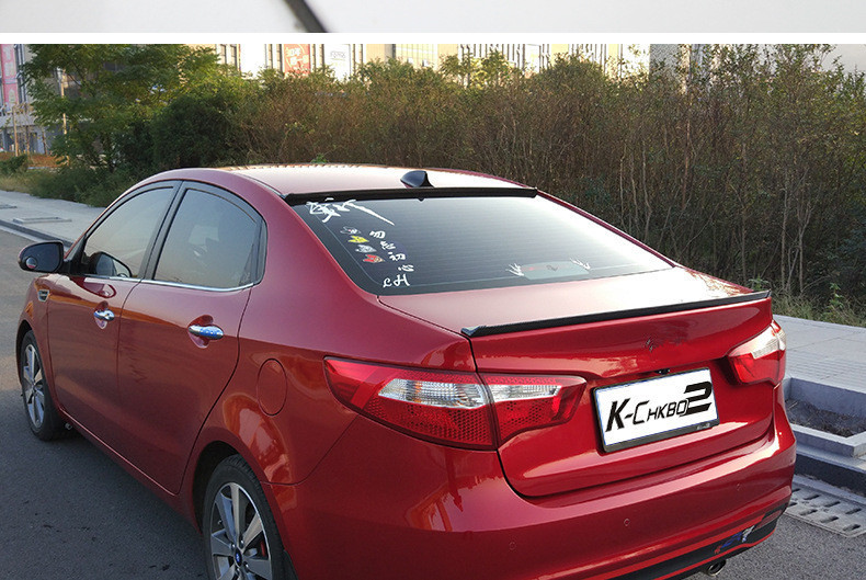 Car mini small tail trunk modification universal fixed wind wing non-perforated roof carbon fiber pattern decorative tail wing