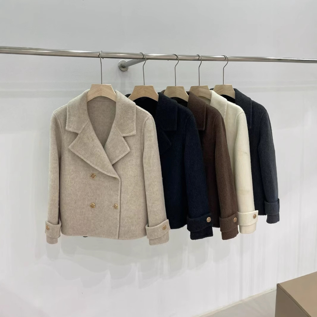 2025春季新款气质时尚高级感羊毛大衣女双面呢羊毛短款小西装外套
