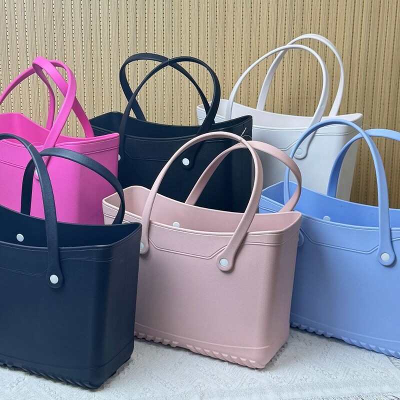 Women's Non-Porous Swimming Bag Eva Rubber Bag Summer Beach Handbag Hippie Bag Grocery Picnic Tote Bag Trendy
