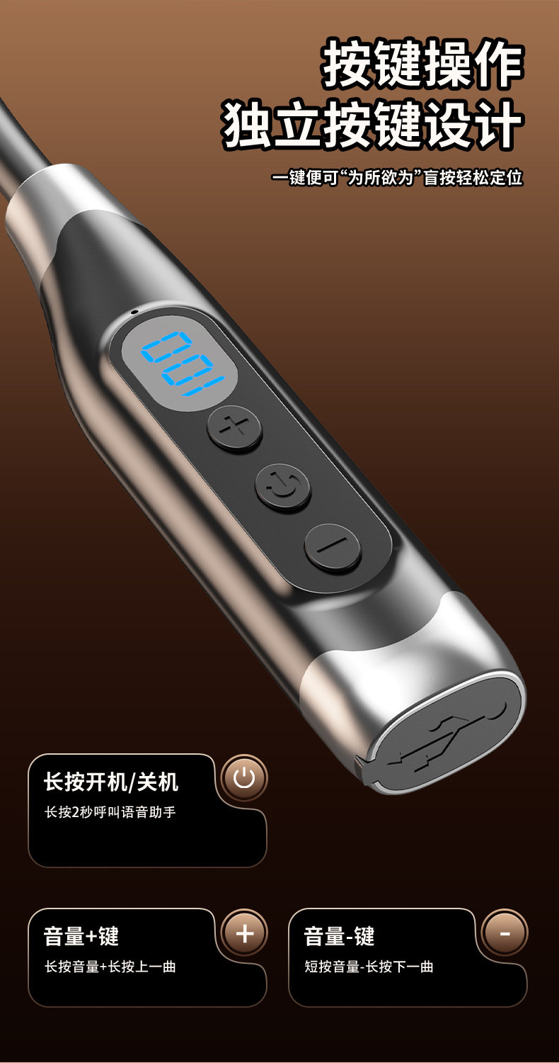 New neck-hanging Bluetooth headset 25, wireless live streaming, long battery life, karaoke ear-monitor, sports, card slot, high-definition music listening