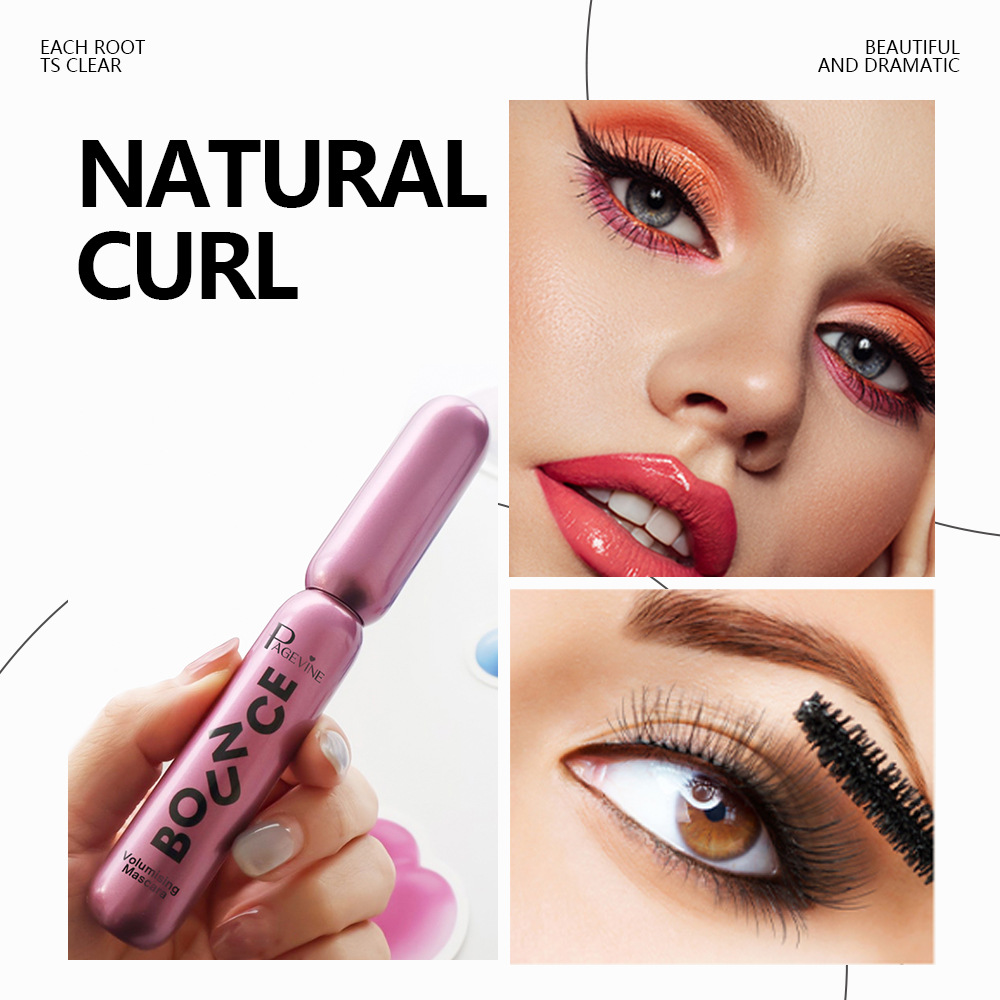 Cross-border PAGE VINE, mascara de curvatura densa, mascara de maquillaje natural, exclusivo para comercio exterior.
