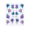 Full Beauty Cross -border Nail Watermark Sticker Retro Black Border Flower Colorful Nail Post Nail