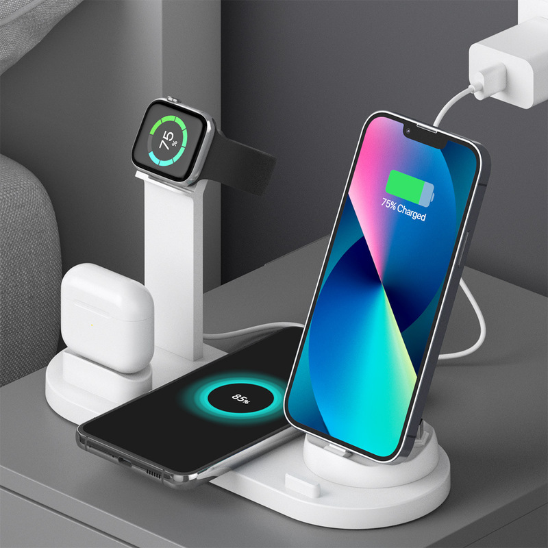 多機能六合一無線充電はアップルヘッドフォン腕時計充電台15w携帯電話無線充電器を適用する|undefined