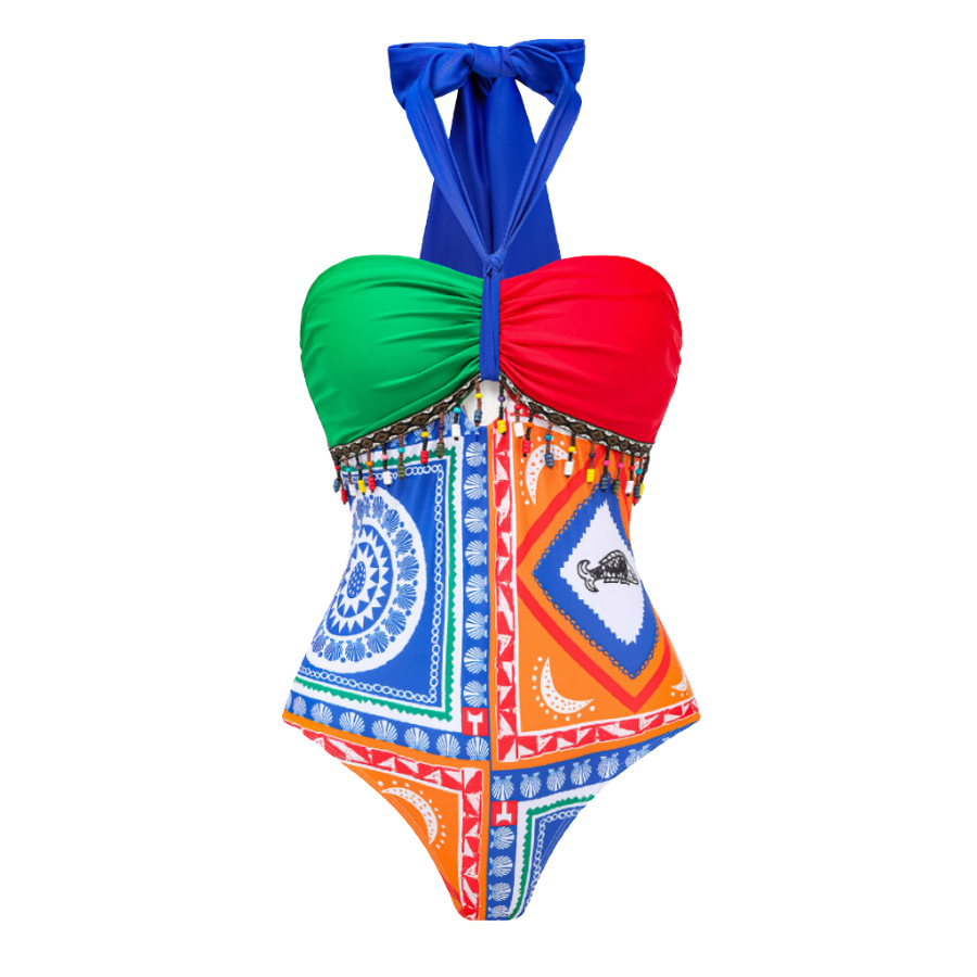 Women's Lady Modern Style Printing 2 Pieces Set One Piece Swimwear display picture 3