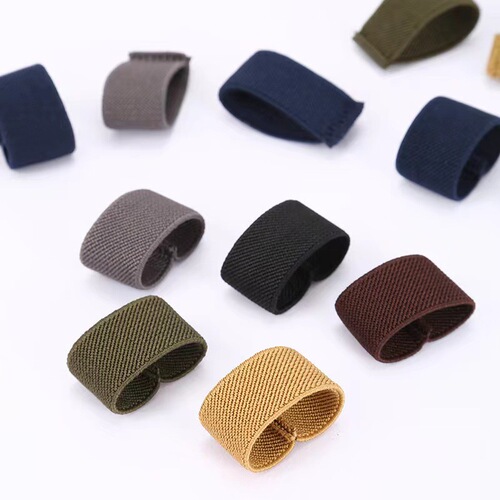 Canvas twill elastic belt loop strap ring loose fit pants belt tail clip woven strap accessory nylon strap small loop