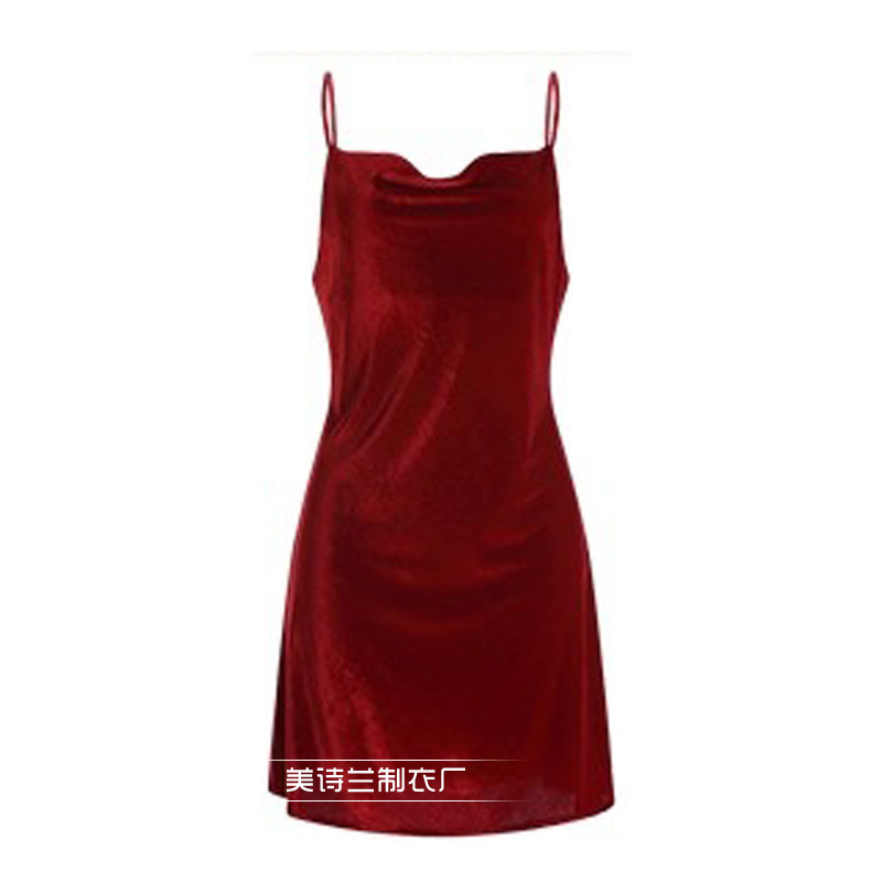 Golden velvet burgundy (slit version)