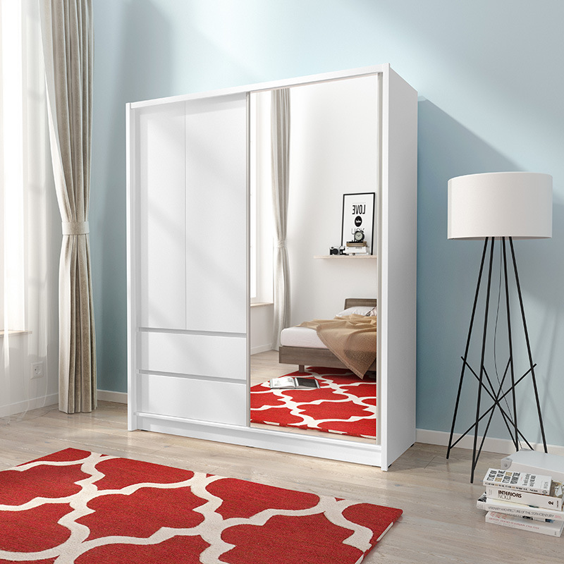 Armario de Casa dormitorio moderno minimalista placa armario simple puerta corredera gabinete alquiler fábrica al por mayor