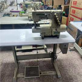 服装设备电动缝纫机三针五线绷缝机筒式小嘴T恤坎下摆坎车自动
