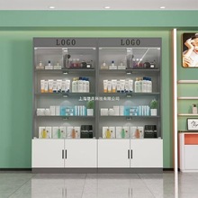 化妆品展示柜玻璃门带锁美容院套盒礼品柜理发店产品展示柜样品柜